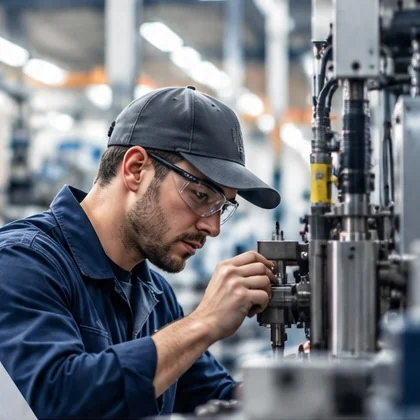 Industrial professional in a manufacturing environment